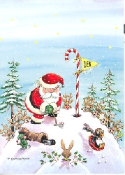 julkort med golfmotiv!