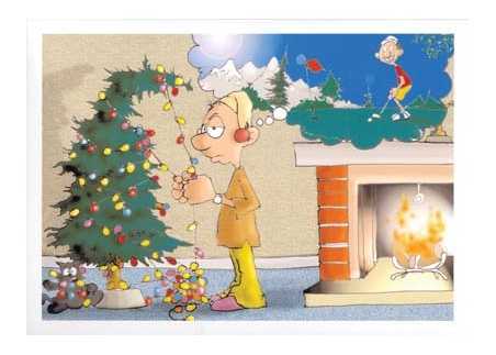 Christmas card golf dreaming of a green Christmas!