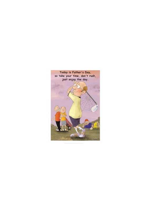 gratulationskort Farsdag golf!
