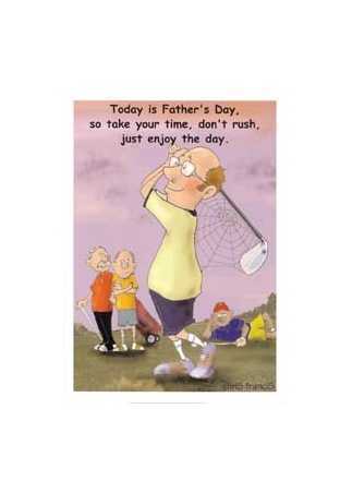 gratulationskort Farsdag golf!