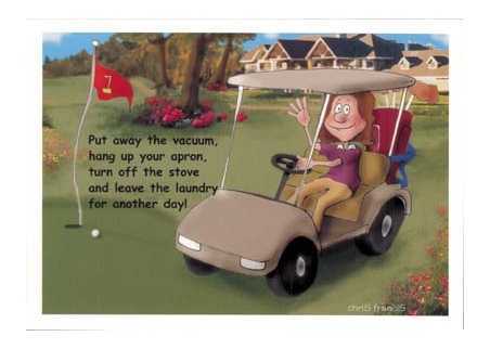 gratulationskort Morsdag golf!