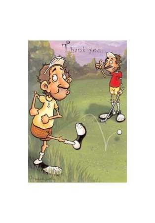 thank you card golf!