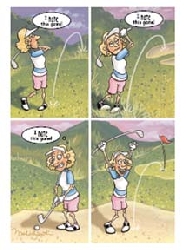 födelsedags kort golf!