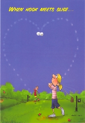 Alla hjärtans dag gratulationskort golf!