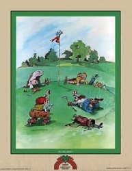 golf picture humour lithograph!