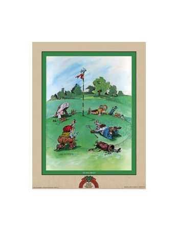 golf picture humour lithograph!