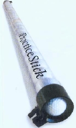 Practice Stick holds 24 golfballs