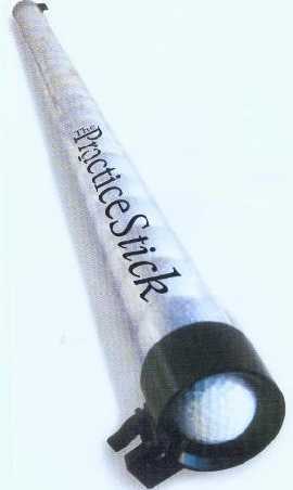 Practice Stick holds 24 golfballs