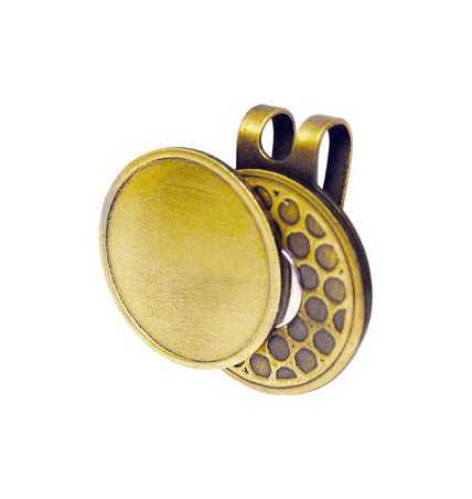 Golf clip magnetisk markeringsknapp 25mm brons
