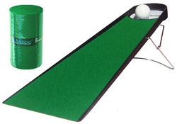 Putting Mat with unique Boomerang Pro return system