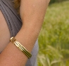 Magnetic Bracelet Stainless Steel Deep bioflow silver/gold large