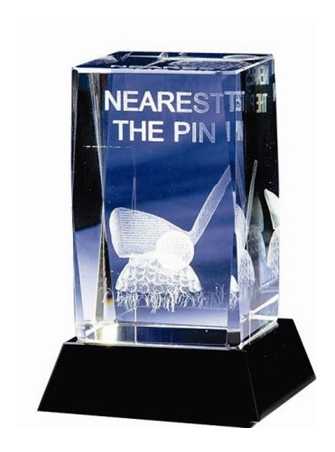 Golf Trophy Crystal Nearest the Pin