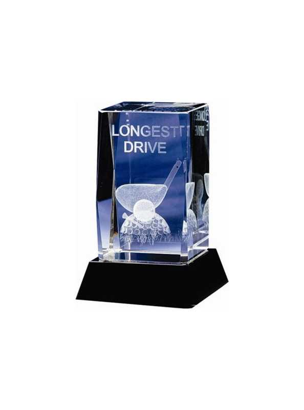 Golf Trophy Crystal Longest Drive competition