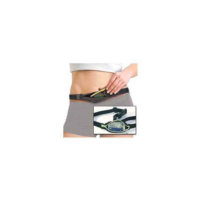 Waist pouch belt running sport expandable black/black