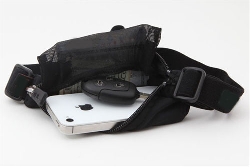Waist pouch belt running sport expandable black/black