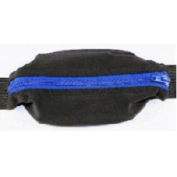 Waist pouch belt running sport expandable black/blue