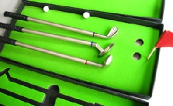Golfpennor 3-pack med golfgreen