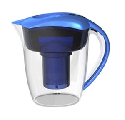 Vatten filterkanna + Alkalisk filterkanna 2-i-1 blå