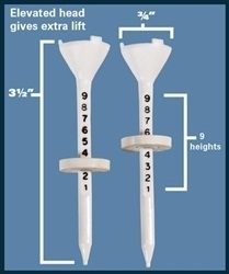 Oversized golf tee heads 6-pack