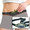 Waist pouch belt running sport expandable double bl/gr