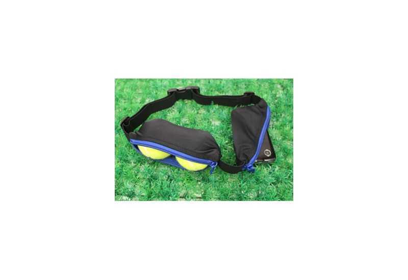 Waist pouch belt running sport expandable double bl/blue