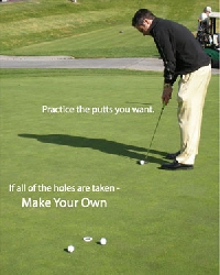 Ball liner + target golf hole