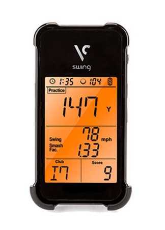 Golf Launch Monitor sving och bollhastighet svart