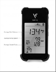 Golf Launch Monitor sving och bollhastighet svart