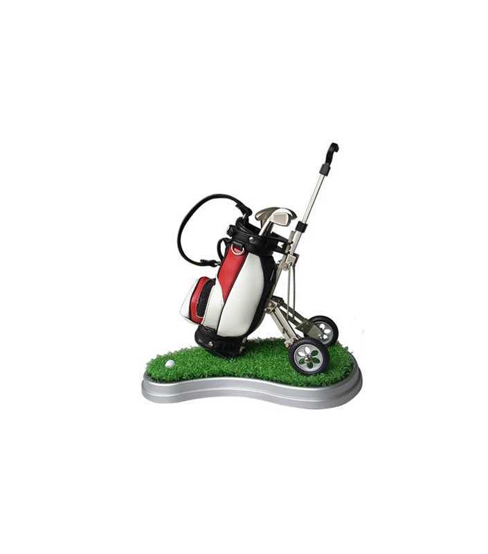 Golf penn-hållare med vagn