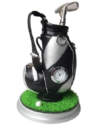 Golf Pen Holder with clock + grass