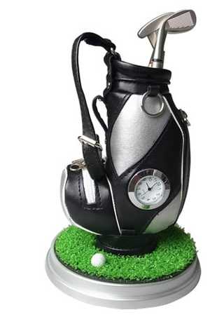 Golf Pen Holder with clock + grass
