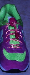 Elastic Shoe Laces with Lock Reflextive hot pink