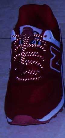 Elastic Shoe Laces with Lock Reflective red