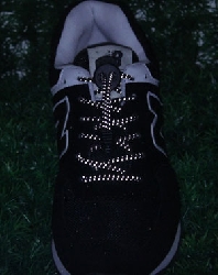 Elastic Shoe Laces with Lock Reflective black