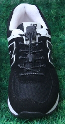 Elastic Shoe Laces with Lock Reflective black