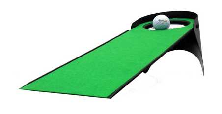 Boomering Putting Ramp return system