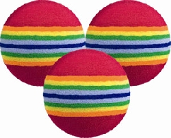 Golf Practice Balls Standard Pro indoor use 6-pack multi color