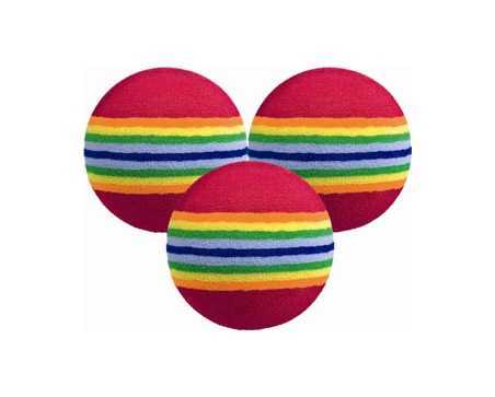 Golfbollar övning skumplast Standard 6-pack flerfärgad