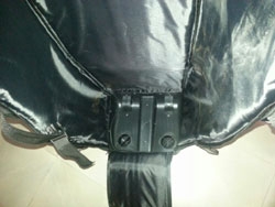 Golf resefodral med stödben + extra stoppning + hjul svart