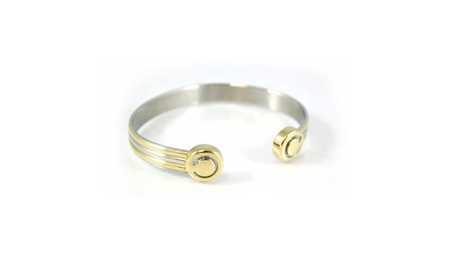 Magnetic Bracelet Stainless Steel Deep bioflow silver/gold S