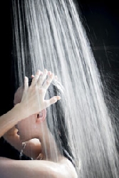 Duschhandtag + vattenfilter