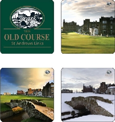 Golf Coasters St Andrews golf course 4-pack