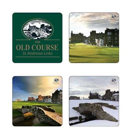 Golf Coasters St Andrews golf course 4-pack