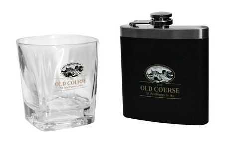Golf Whisky glas med fickplunta paket