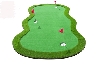 Mini Golf green med ruff 3 x 1.5 meter