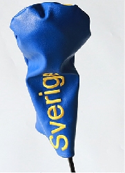 Headcover golf deluxe Sverige svenska flaggan