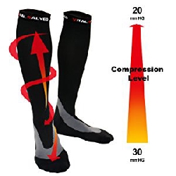 Kompressionsstrumpor Performance VS functionXtra+ stegvis kompression black S
