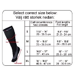 Socks Performance Graduated Compression VS functionXtra+ black L