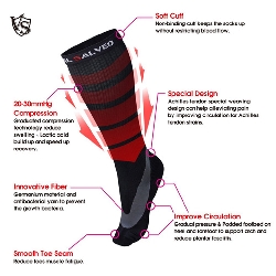 Socks Performance Graduated Compression VS functionXtra+ black L