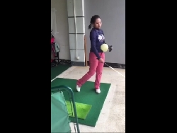 Golf sving impact bollen